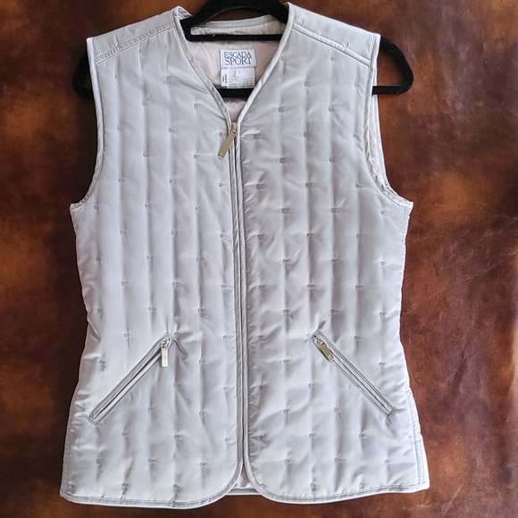 Escada Jackets & Blazers - Escada Sport Silver Grey Vest